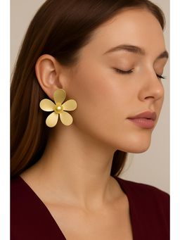 VIEN - Trendy Gold Plated Flower Earrings