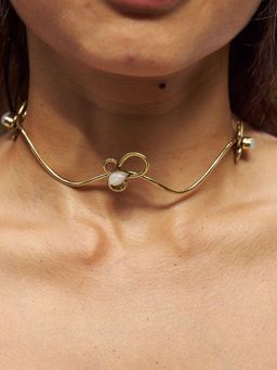 SOUL WORKS - White Moonstone Hair Band Cum Necklace