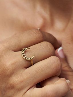 SOUL WORKS - Gold Chaand Jharoka Ring