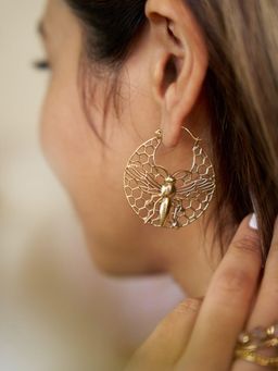 SOUL WORKS - Gold Bee Brass Hoops