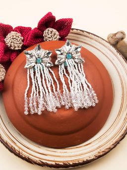 STILEADDA - Multi-Color Handmade Star Pearl Drop Earrings