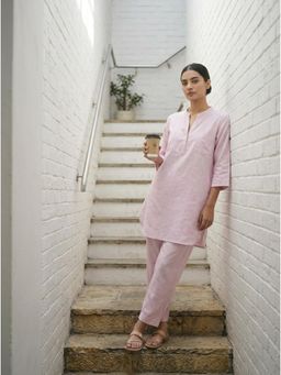 Gharana India - Aira Lavender Solid Kurta with Pant