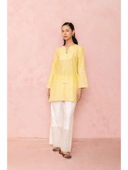 LABEL NAARITI - Lime Vaha Embroidered Kurta with Pant