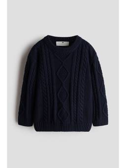 H&M - Boys Blue Cable-Knit Jumper