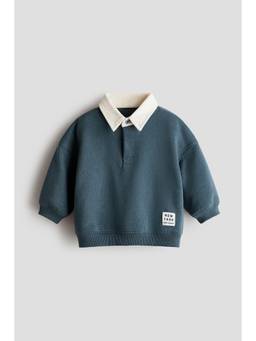 H&M - Boys Blue Sweatshirt Rugby Shirt