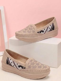 Twenty Dresses by Nykaa Fashion - Womens Cream Soft Insole Leather Casual Loafers