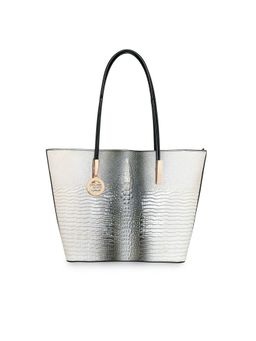 ESBEDA - White Color Crocodile Textured Handbag for Women