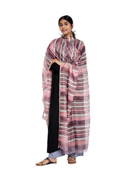Fabindia - Silk Kota Printed Dupatta- Lavender