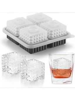 Melbify - Square Shape Ice Cube Silicone Tray Freezer Ice Maker For Cocktails