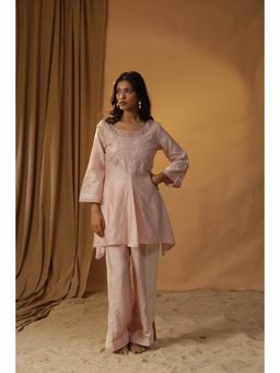 Arpita Sulakshana - Pastel Pink Embroidered Kurta with Pant (Set of 2)
