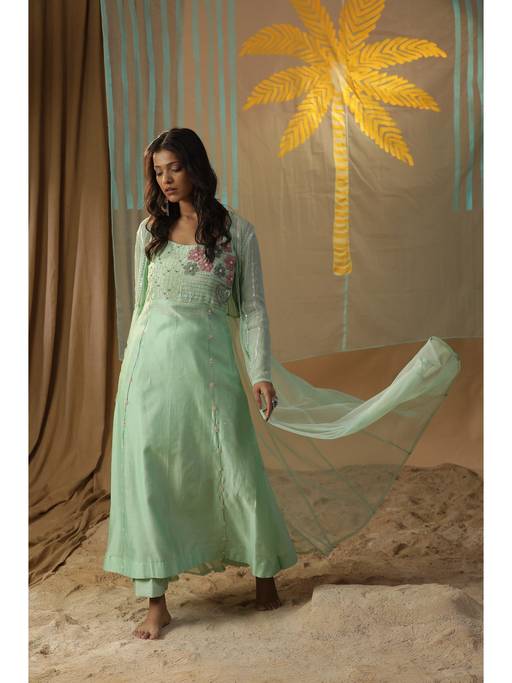pista green dress Buy Arpita Sulakshana with Jacket (Set of 2) (XS) Online Dupatta