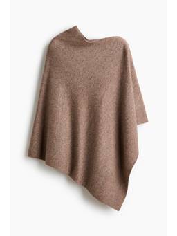 H&M - Women Beige Fine-Knit Cashmere-Blend Cape Top