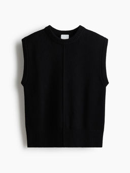 H&M - Women Black Knitted Sweater Vest