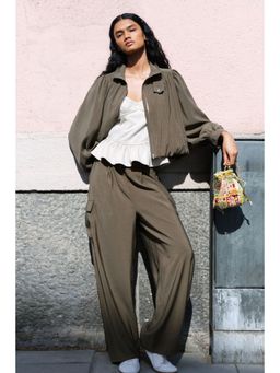 H&M - Women Green Barrel Cargo Pant