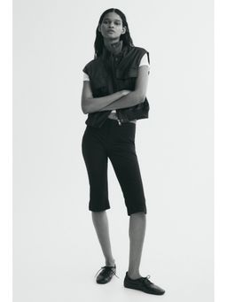 H&M - Women Black Oversized Coated Gilet