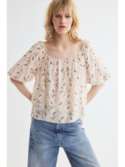 H&M - Women White Balloon-Sleeved Blouse