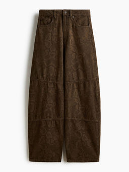 H&M - Women Brown Barrel High Waist Jeans