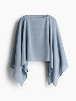 H&M - Women Grey Fine-Knit Cape Top