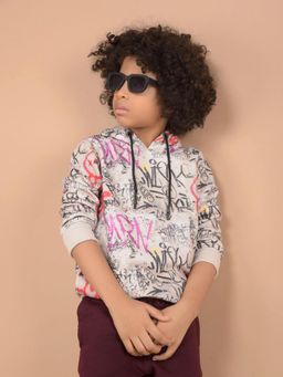 CRIMSOUNE CLUB - Boys Multi-Colour Graphic Print Hoodie