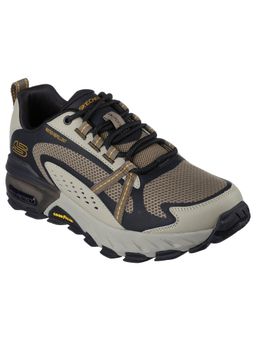 SKECHERS - Men Max Protect Lace Up Running Shoes - Brown