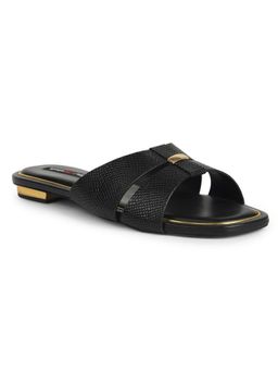 Bata - Women Stylish Comfort Open Toe Flats - Black