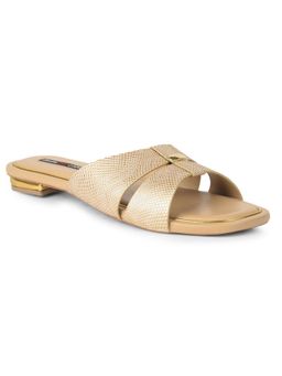 Bata - Women Stylish Comfort Open Toe Flats - Beige