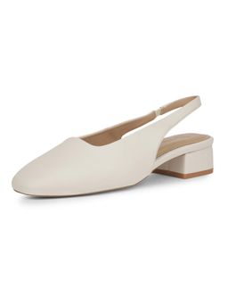 Bata - Womens Back Strap Block Heel Sandals - Beige