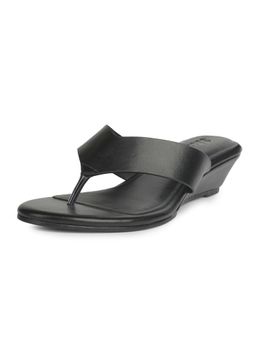 Bata - Womens Wedge Heel Thong Sandals - Black