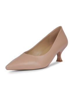 Bata - Womens Pointed Toe Kitten Heel Pumps - Pink