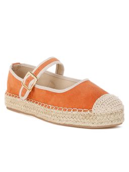 Rag & Co - Rag And Co Women Soft Suede Leather Mary Jane Espadrilles - Tan