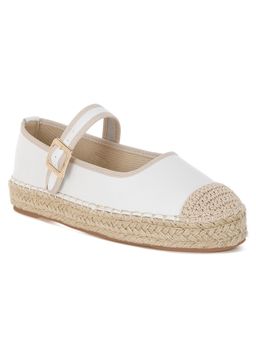 Rag & Co - Rag And Co Women Genuine Leather Mary Jane Espadrilles - White