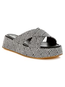 London Rag - Women's Denim Flatform Slip Ons Heels - Blue