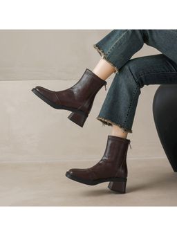 MISS MOSA BY AKANKSHA - Lily Ankle Chelsea Boots Brown