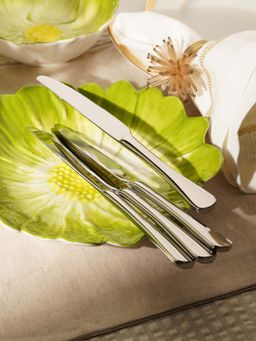 Pure Home + Living - Silver Stainless Steel Dessert Knives (Set Of 4)
