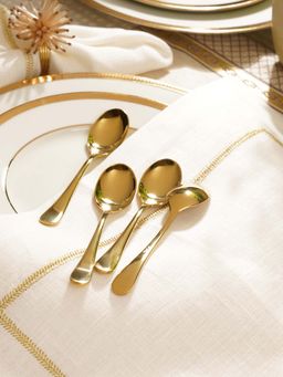Pure Home + Living - Gold Stainless Steel Tea Spoons (Set Of 4)