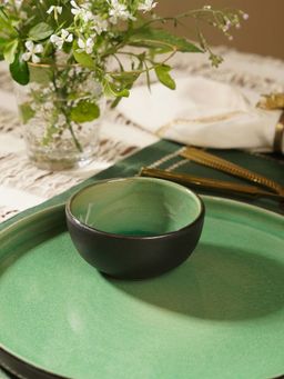 Pure Home + Living - Green Crackle Glaze Side Bowl