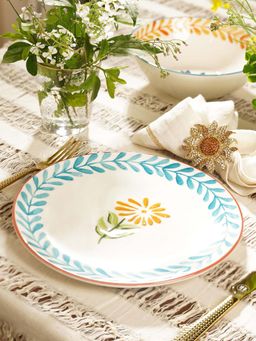 Pure Home + Living - Blue Hand Painted Dinner Plate