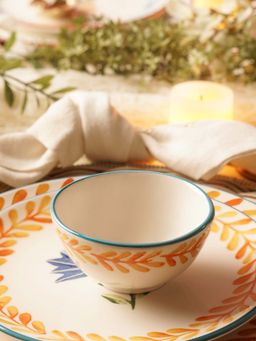 Pure Home + Living - Orange Hand Painted Side Bowls (Set Of 2)