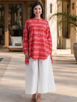JAIPURRANG - Kilim Red and Pink Hand Printed Shirt