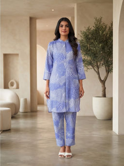 JAIPURRANG - Womens Blue Printed Co-Ord Set