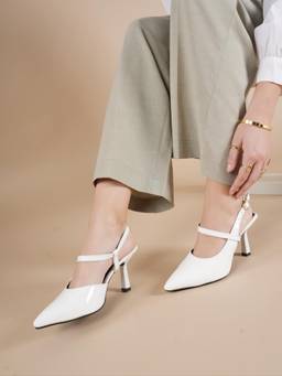 Twenty Dresses by Nykaa Fashion - White Party Stiletto Heels