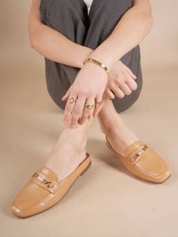Twenty Dresses by Nykaa Fashion - Beige Casual Mule