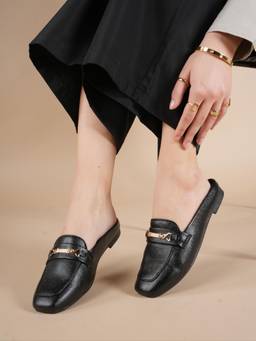 Twenty Dresses by Nykaa Fashion - Black Casual Mule