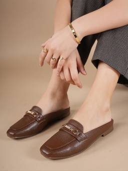 Twenty Dresses by Nykaa Fashion - Brown Casual Mule