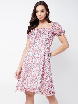 Magre - Printed Knee Length Dress