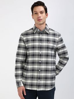 Tommy Hilfiger - Men Checks Cotton Black Shirt
