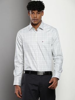 Tommy Hilfiger - Men Checks Cotton Green Shirt