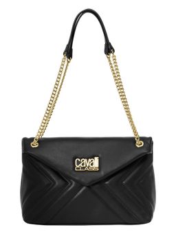 Cavalli Class - Women Textured Synthetic Crossbody Sling Bag - Black