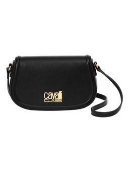 Cavalli Class - Women Solid Synthetic Crossbody Sling Bag - Black
