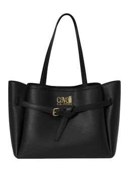 Cavalli Class - Women Solid Synthetic Tote Bag - Black